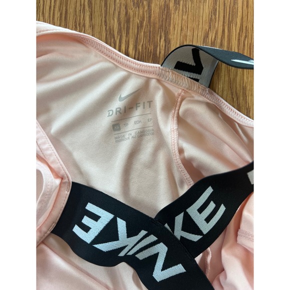 Nike Dri-FIT Victory T-Back Tank Pink Black Sz XS Yoga Run Gym A5 - Picture 7 of 7